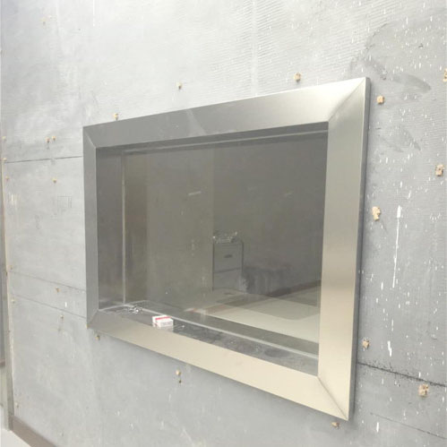 杭州800*1200*20mm铅玻璃观察窗安装效果图